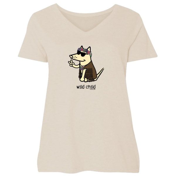 Wild Child - Ladies Curvy V-Neck Tee Online