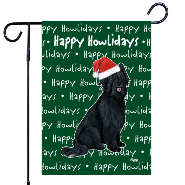 Briard Happy Howliday s Garden Flag Cheap - Image 4