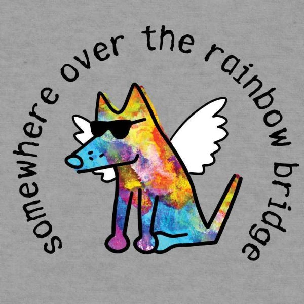 Somewhere Over The Rainbow Bridge - Ladies T-Shirt V-Neck For Sale - Image 3