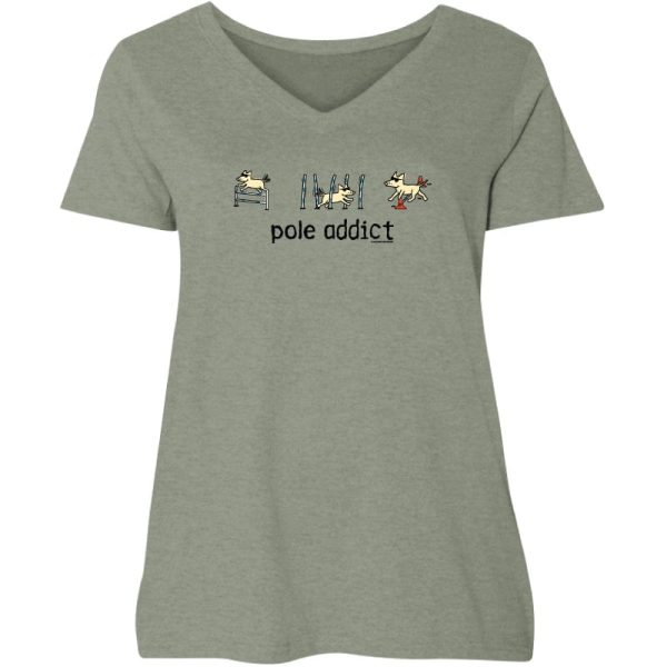 Pole Addict - Ladies Curvy V-Neck Tee Discount