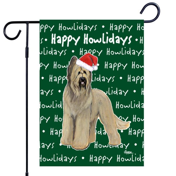 Briard Happy Howliday s Garden Flag Cheap - Image 2