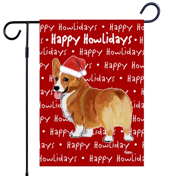 Welsh Corgi Pembroke Happy Howliday s Garden Flag Cheap