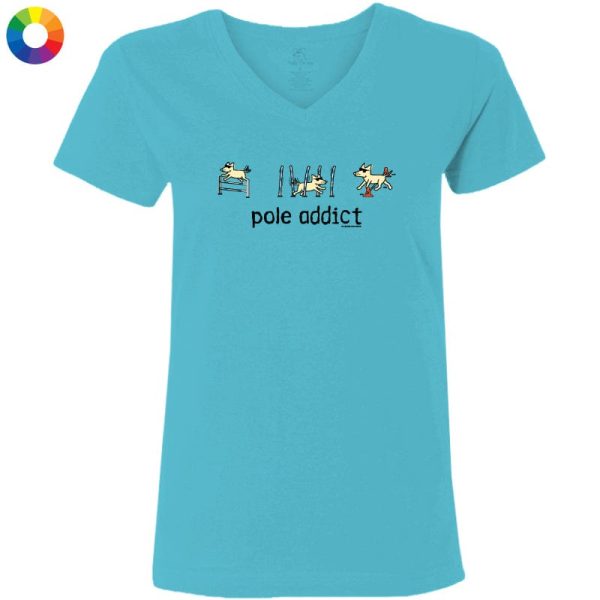 Pole Addict - Ladies T-Shirt V-Neck For Cheap