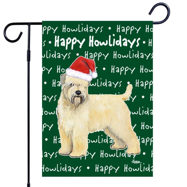Wheaten Terrier Happy Howliday s Garden Flag Online Hot Sale - Image 2