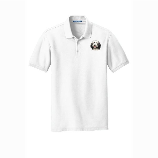 Bearded Collie Embroidered Men s Short Sleeve Polo Online - Image 2