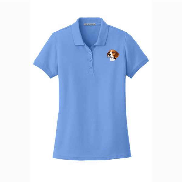 Beagle Embroidered Women s Short Sleeve Polos Sale