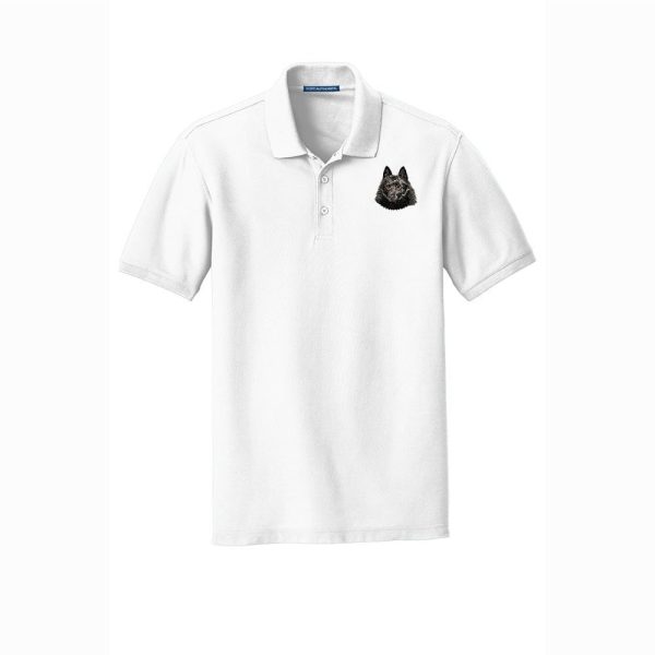 Schipperke Embroidered Men s Short Sleeve Polo For Discount