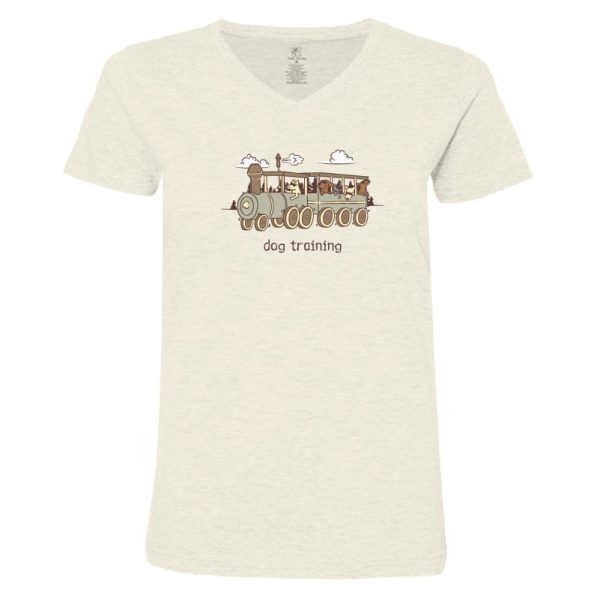 Dog Training - Ladies T-Shirt V-Neck Discount