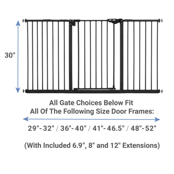 Frisco Extra Wide Auto-Close Pet Gate, 30-in Height Online Hot Sale - Image 2