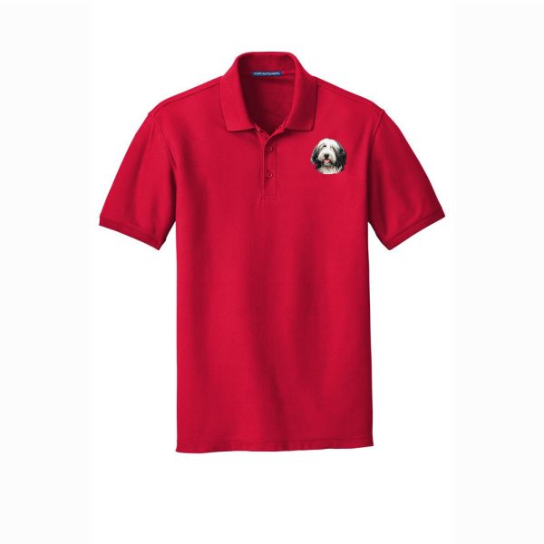 Bearded Collie Embroidered Men s Short Sleeve Polo Online - Image 4