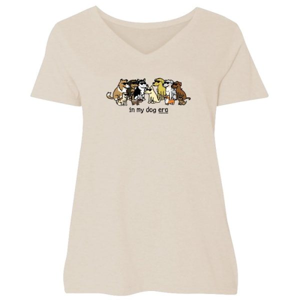 In My Dog Era - Ladies Curvy V-Neck Tee Online Hot Sale