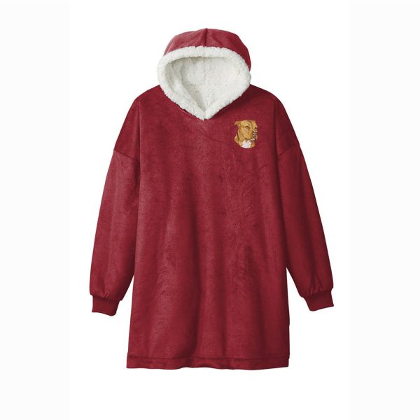 American Staffordshire Terrier Embroidered Wearable Blanket For Sale - Image 3