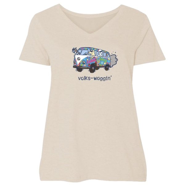 AKC Volks-Waggin - Ladies Curvy V-Neck Tee For Discount