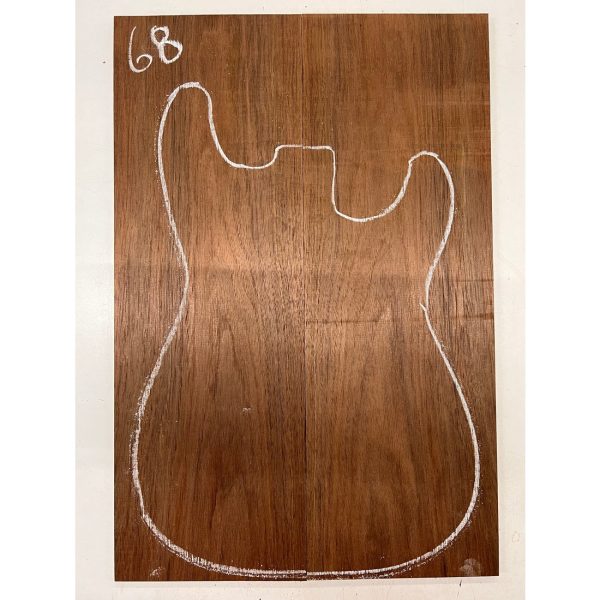 Peruvian Walnut Bookmatched Guitar Drop Top 21  x 7  x 1 4  #68 on Sale - Image 2
