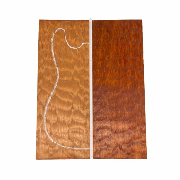 Quilted Flame Cherry Mahogany Drop Top 21  x 7-5 8  x 1 4  #94-C For Discount - Image 5