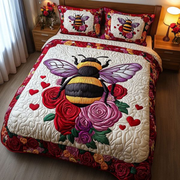 Gifts For Bee Lovers Quilt Bed Set Bee Flower For Sale