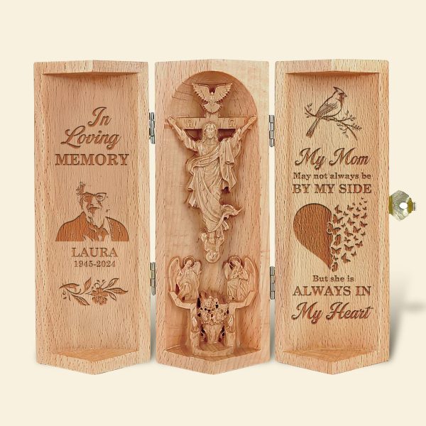 Custom Photo Gifts For Heaven Mom Openable Wooden Cylinder Sculpture 06xqti311224 Online - Image 2
