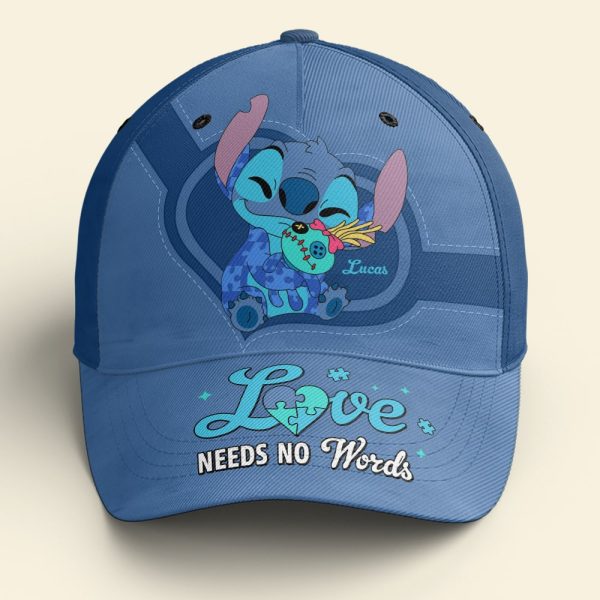 Personalized Gifts For Kids Autism Classic Cap 02natn190225 Love Needs No Words Online now - Image 3