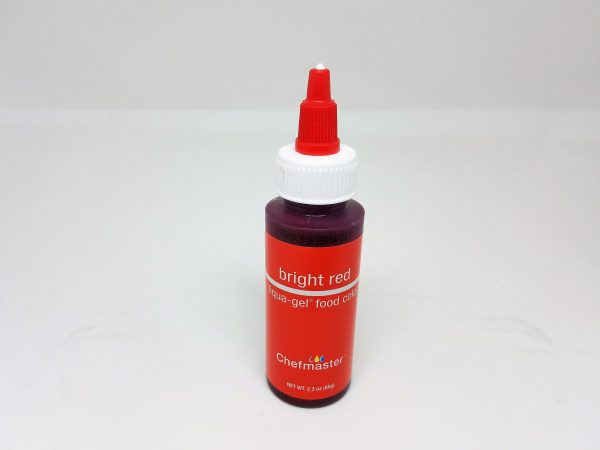 Bright Red 2.3oz Chefmaster LIQUA-GEL Cheap